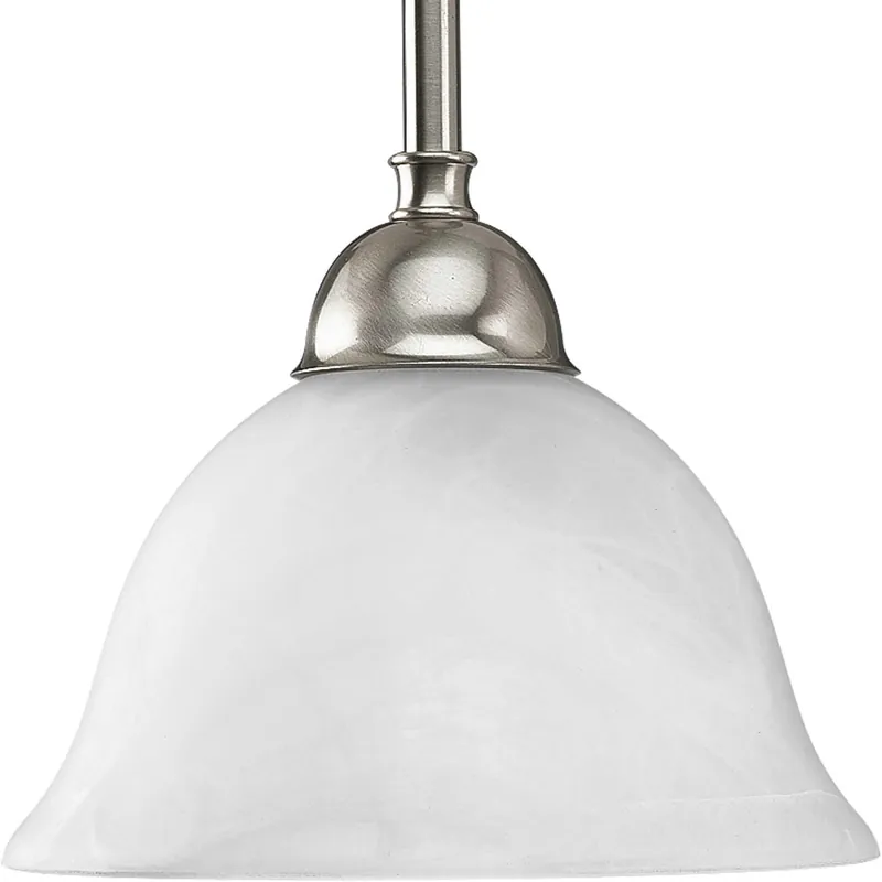 Avalon 1 Light 7.75 inch Brushed Nickel Mini-Pendant Ceiling Light Buy Direct