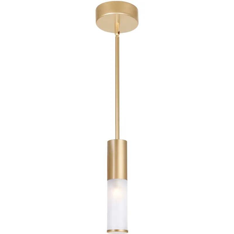 Fan Favorite Pipes LED 5 inch Brass Down Mini Pendant Ceiling Light