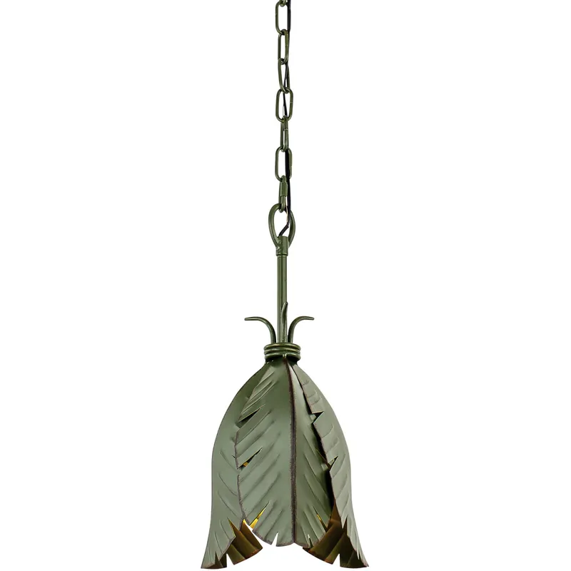 Fan Favorite Banana Leaf 1 Light 9 inch Banana Leaf Mini Pendant Ceiling Light