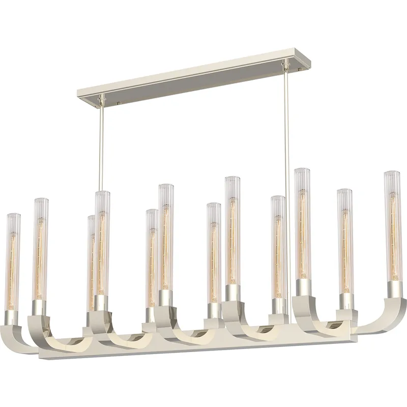 Flute 12 Light 16 inch Polished Nickel Pendant Ceiling Light Special Discount