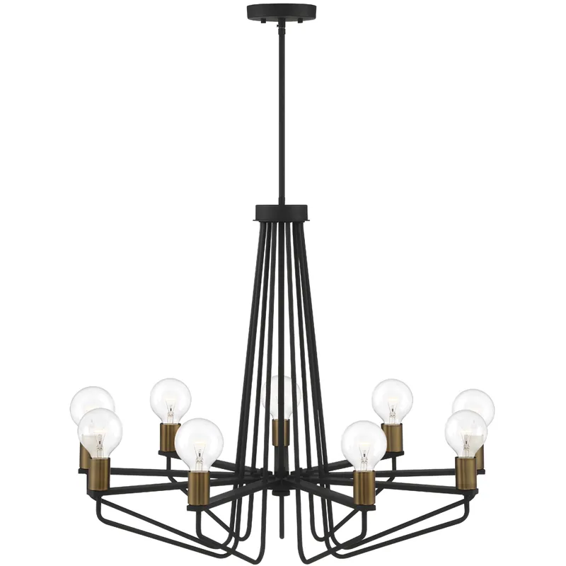 Ravella 9 Light 30 inch Black Chandelier Ceiling Light In Demand