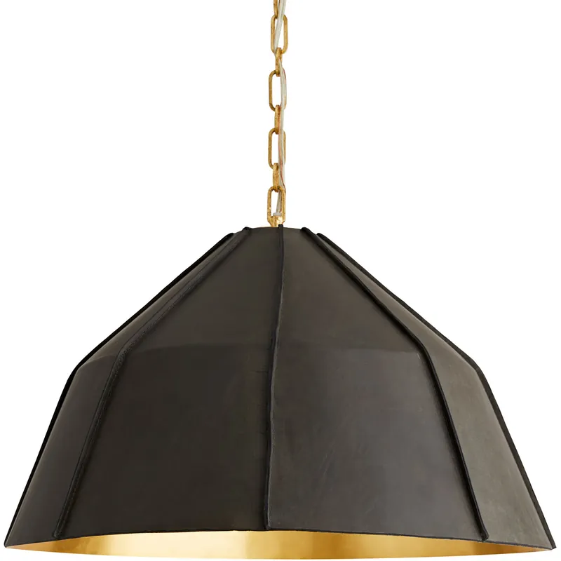 Limited Time Ireland 1 Light 24 inch Graphite and Gold Leaf Pendant Ceiling Light