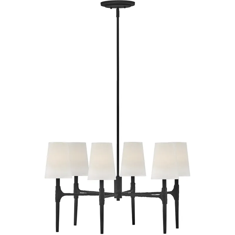 Top Pick Beaumont 6 Light 28 inch Black Indoor Chandelier Ceiling Light