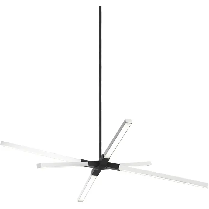 Asterisk LED 27 inch Matte Black and Chrome Pendant Ceiling Light Budget
