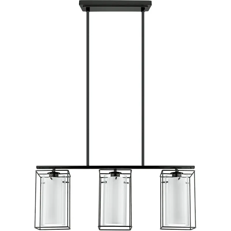 Loncino 3 Light 29.3 inch Structured Black Linear Pendant Ceiling Light Big Sale
