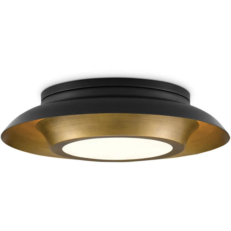 Metaphor 3 Light 19.5 inch Painted Antique Brass/Painted Black Flush Mount Ceiling Light Shop Now