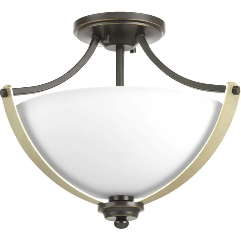 Noma 2 Light 15.63 inch Antique Bronze Semi-Flush Mount Convertible Ceiling Light, Design Series Worldwide Shipping
