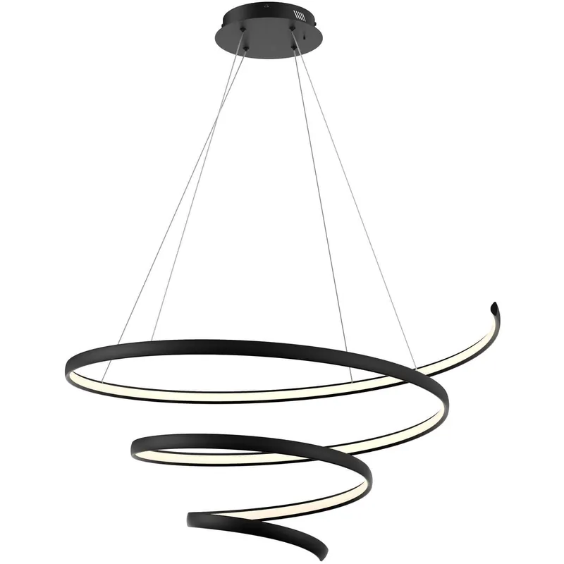 Price Drop Helix 1 Light 33.5 inch Black Pendant Ceiling Light, Spiral