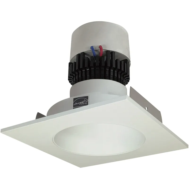 Same Day Shipping Pearl White Deep Cone Reflector Non-Adjustable Trim, Retrofit Square/Round