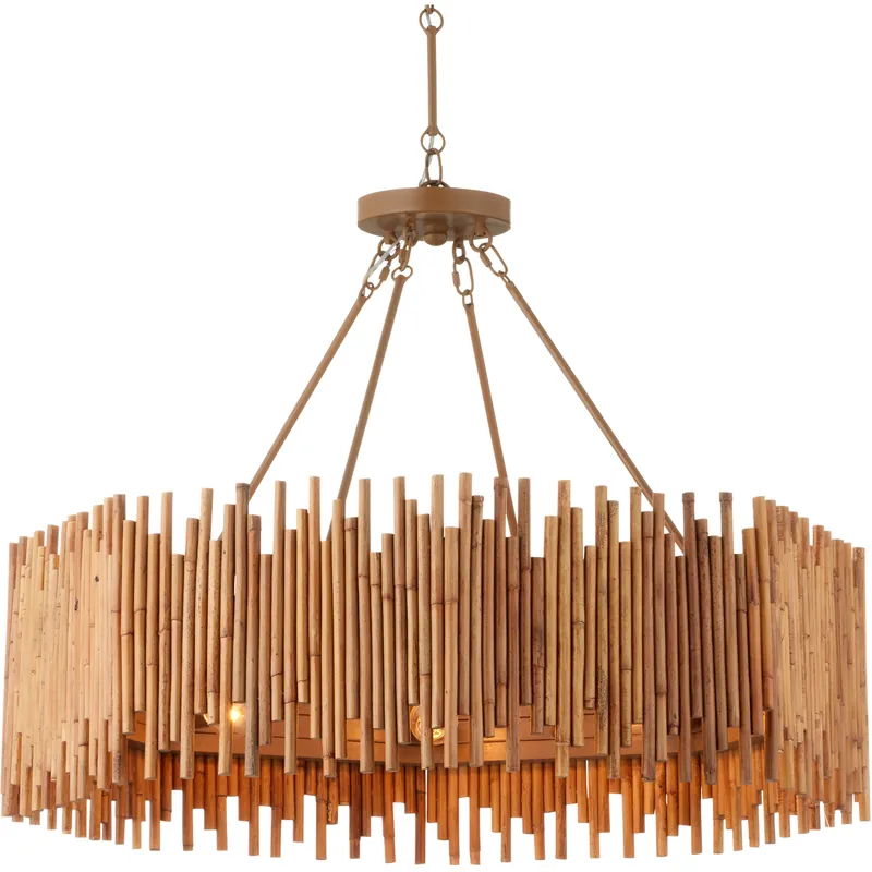 Teahouse 8 Light 32.25 inch Natural/Khaki Chandelier Ceiling Light Hot Deal