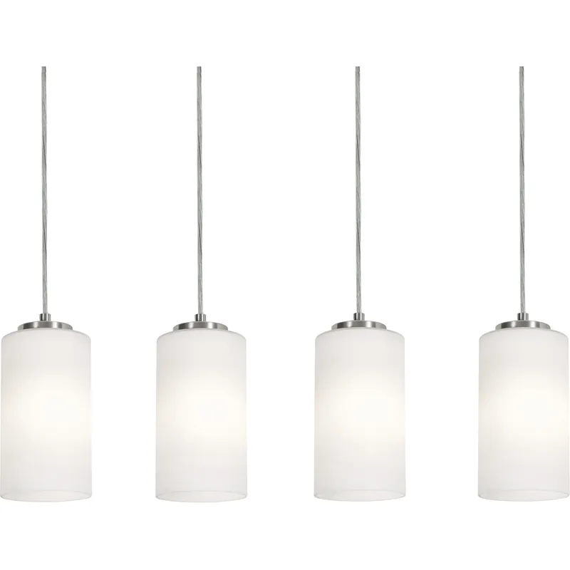 Flash Sale Leo 4 Light 5 inch Satin Nickel Linear Pendant Ceiling Light