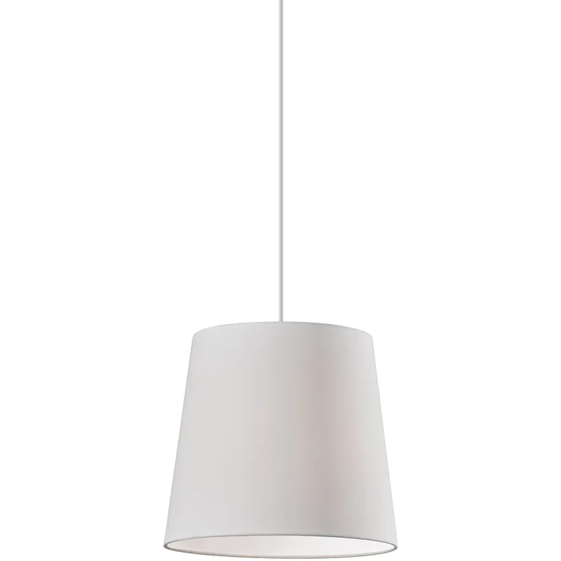 Money Back Guarantee Tall Drum 1 Light 13 inch White Portable Pendant Ceiling Light, with Plug, Simplee Adesso