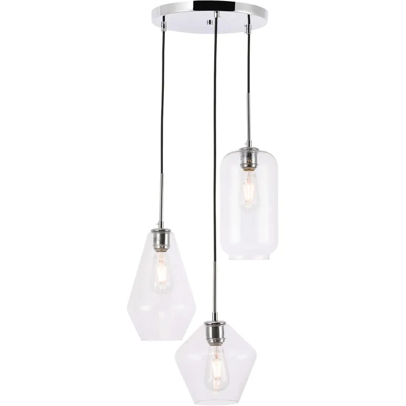 Rochester 3 Light 17 inch Chrome Pendant Ceiling Light Warranty Included