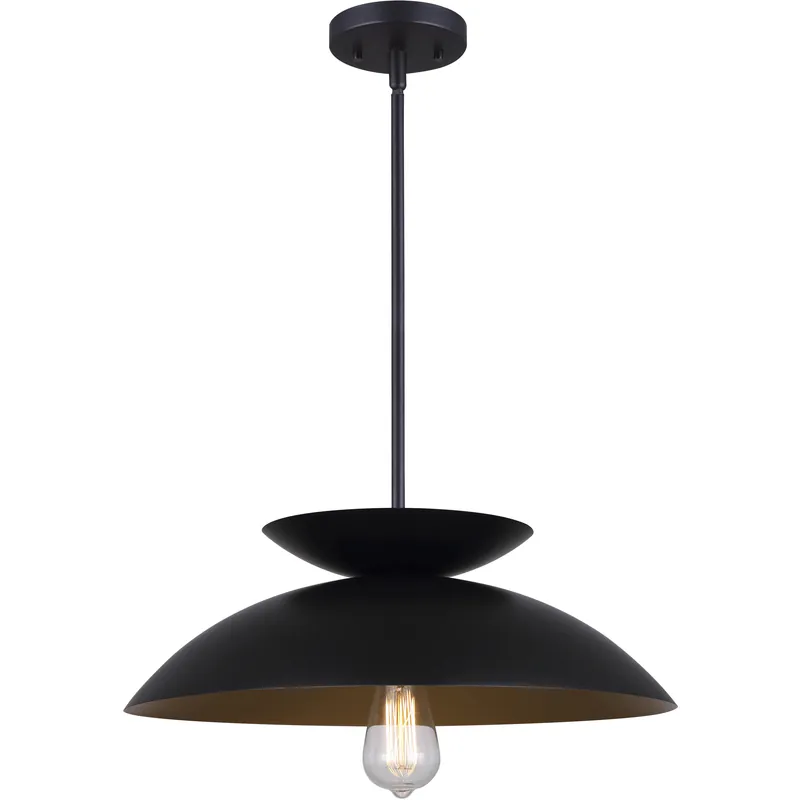 Ziva 1 Light 18 inch Matte Black Pendant Ceiling Light Limited Offer