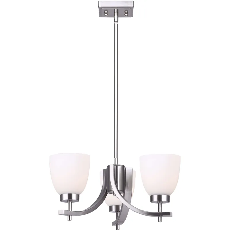 Time-Limited Mack 3 Light 18 inch Brushed Nickel Chandelier Ceiling Light