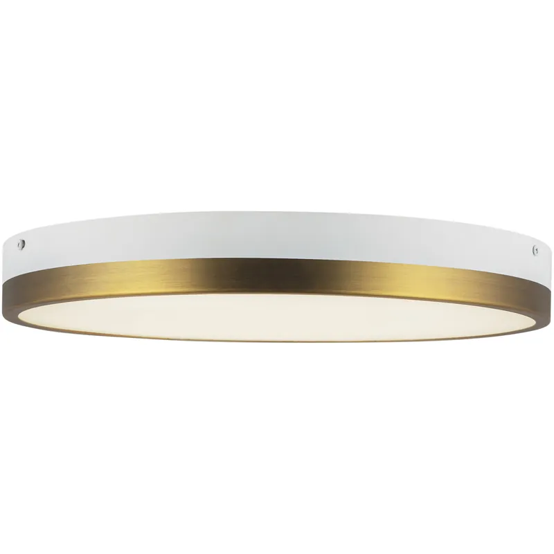 Alora Mood Adelaide LED 15 inch Aged Gold and White Flush Mount Ceiling Light Professional Grade