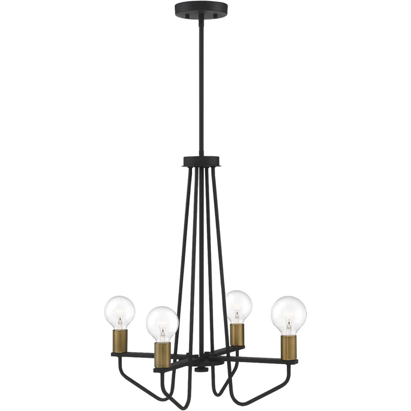 Wholesale Ravella 4 Light 20 inch Black Chandelier Ceiling Light