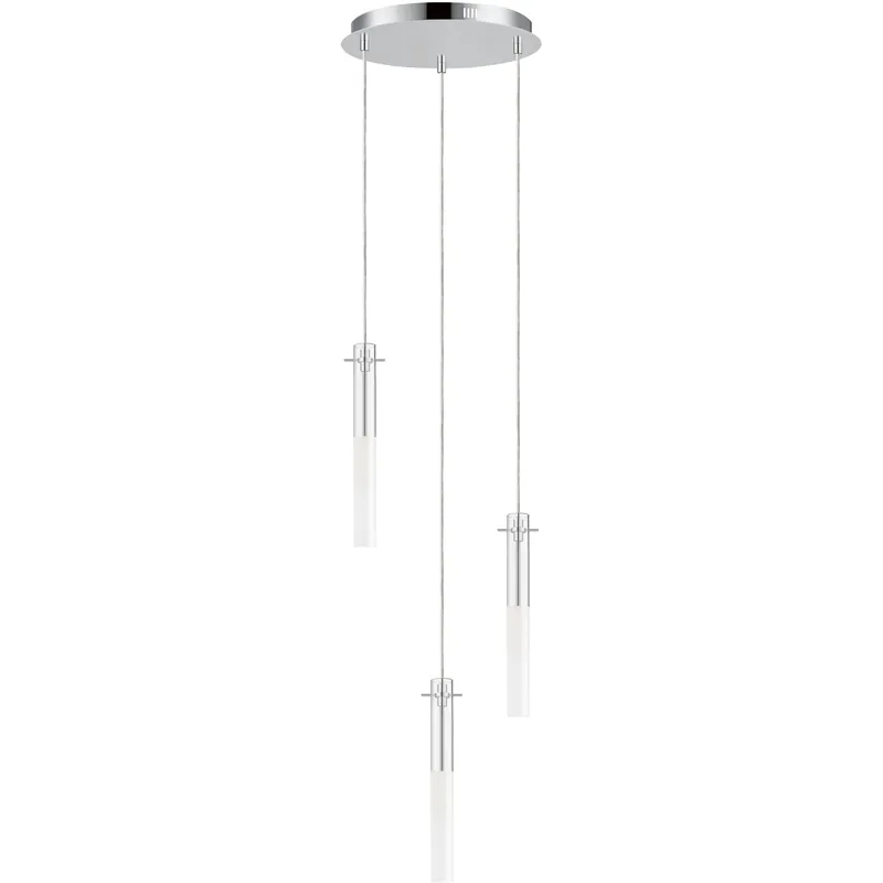 Pipette LED 11.75 inch Polished Chrome Multi-Light Pendant Ceiling Light Professional Grade