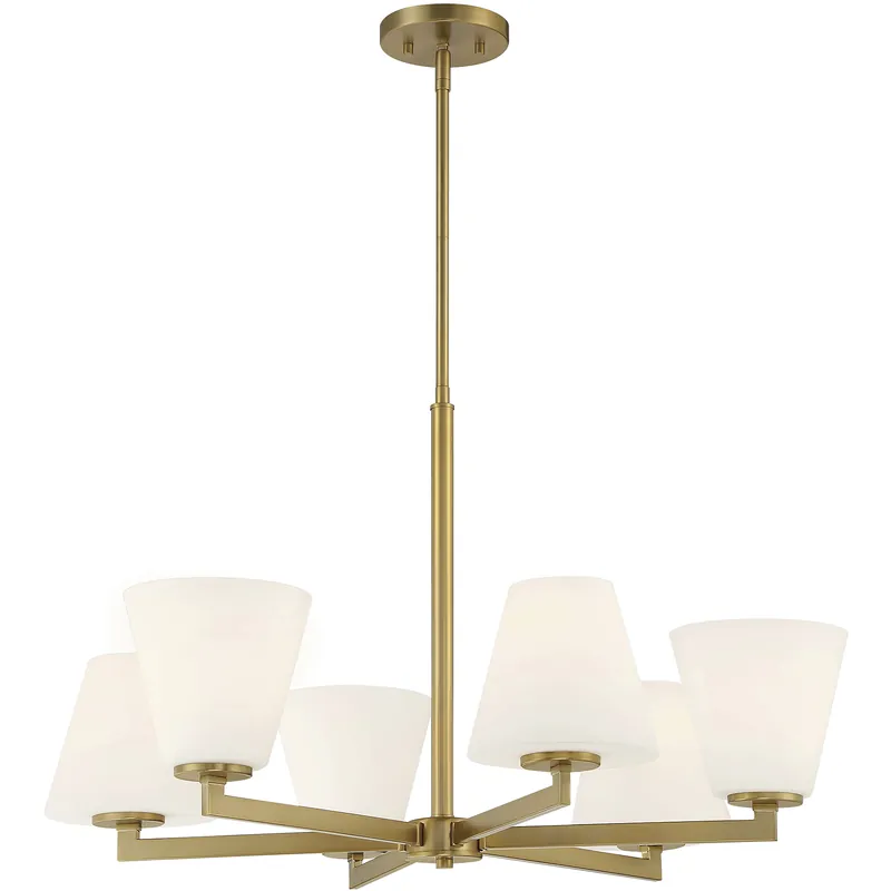 Palmyra 6 Light 30 inch Brushed Gold Chandelier Ceiling Light Limited Time