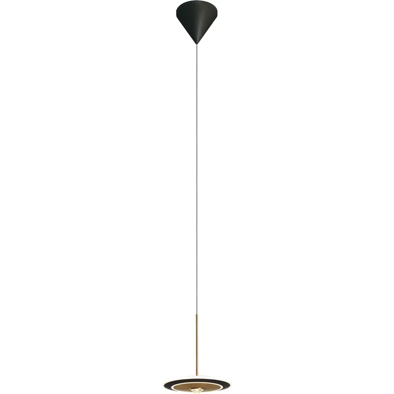 Free Delivery Uranas LED 7.9 inch Satin Dark Gray and Antique Brass Pendant Ceiling Light
