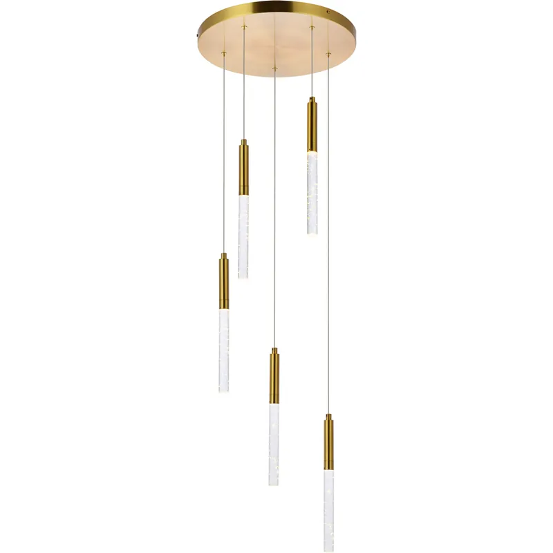 Ruelle 5 Light 16 inch Gold Pendant Ceiling Light Secure Checkout