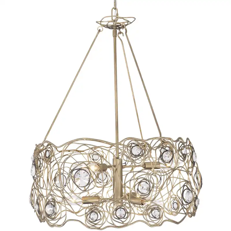Ethereal Rose 6 Light 24 inch Havana Gold Ombre Chandelier Ceiling Light Direct From Manufacturer