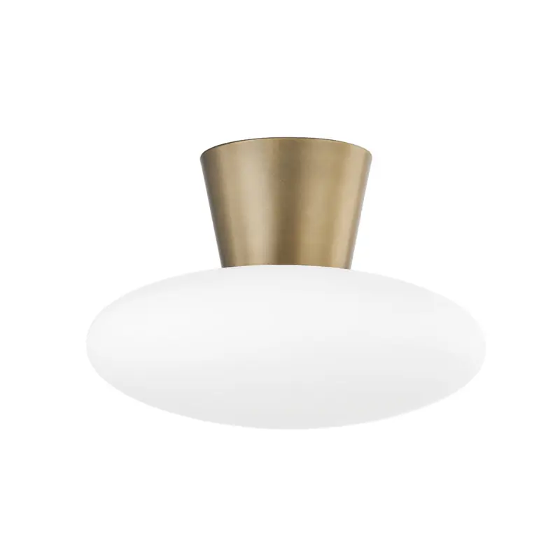 Brody 1 Light 15 inch Patina Brass Flush Mount Ceiling Light Same Day Shipping
