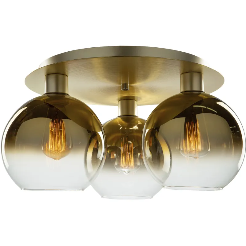 Free Shipping Morning Mist 3 Light 19.75 inch Gold Semi-Flush Mount Ceiling Light