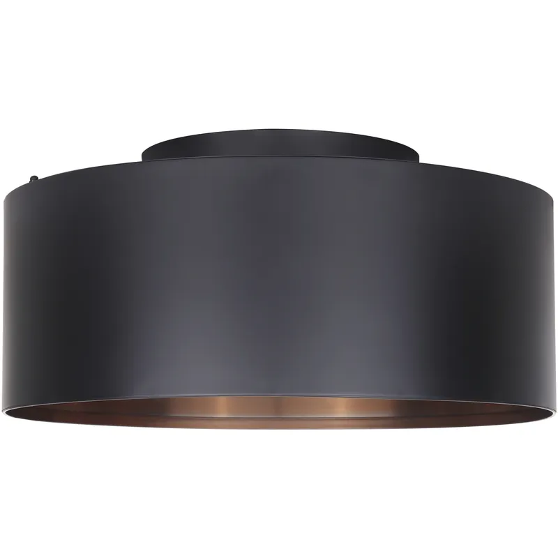 Oxyura 2 Light 15.75 inch Black Flush Mount Ceiling Light Save Now