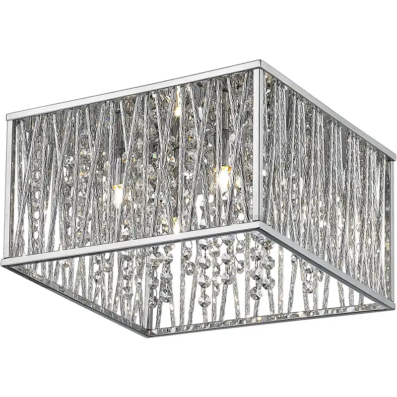 Terra 4 Light 11.81 inch Chrome Flush Mount Ceiling Light Weekend Sale
