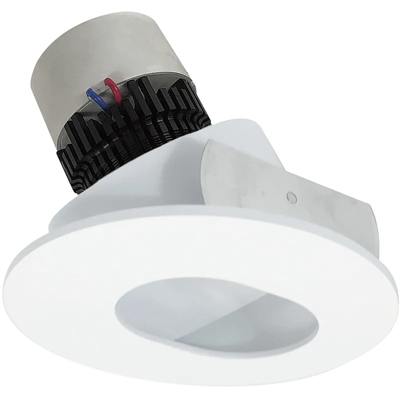 Pearl Matte Powder White Slot Aperture Adjustable Trim, Retrofit Round Best Choice
