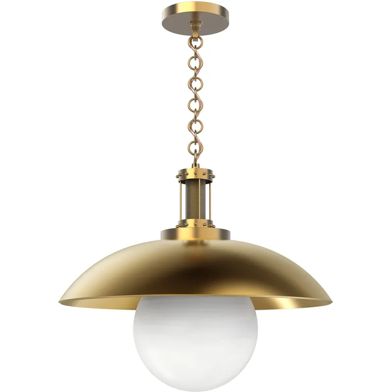 Oviatt 1 Light 20.13 inch Vintage Brass Pendant Ceiling Light Hot Picks