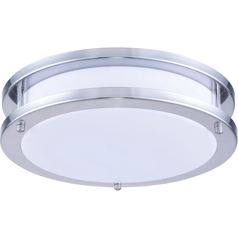 Genuine Trafford LED 12 inch Polished Nickel Flush Mount Ceiling Light