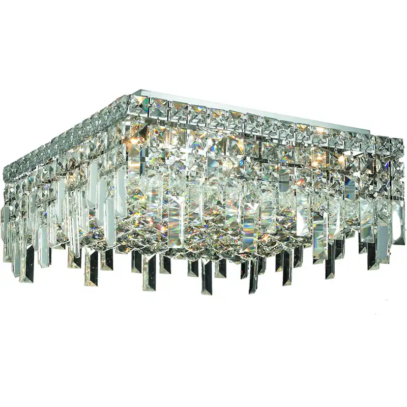 Maxime 6 Light 16 inch Chrome Flush Mount Ceiling Light in Royal Cut Cheap