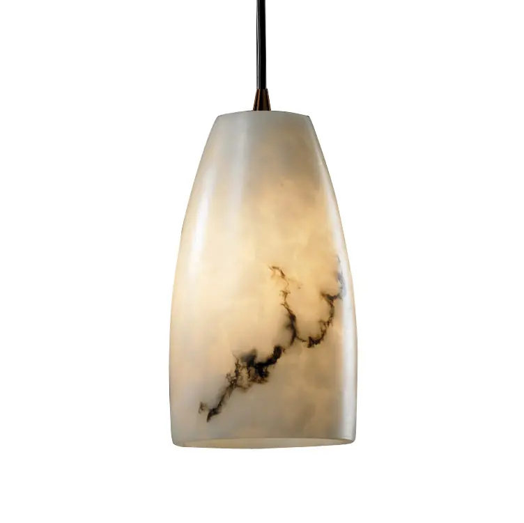 Trending LumenAria 1 Light 5 inch Dark Bronze Pendant Ceiling Light in Black Cord, Tall Tapered Cylinder