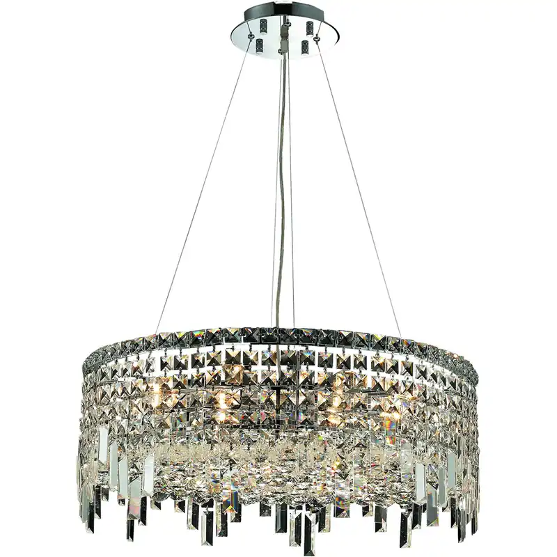 Maxime 12 Light 24 inch Chrome Dining Chandelier Ceiling Light in Royal Cut Top Rated