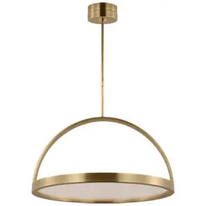 Premium Kelly Wearstler Cerne LED 26 inch Natural Brass Chandelier Ceiling Light