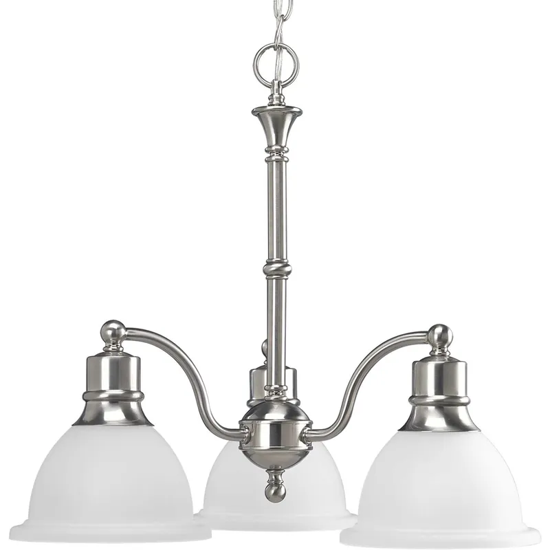 Next Day Delivery Beacher 3 Light 22 inch Brushed Nickel Chandelier Ceiling Light