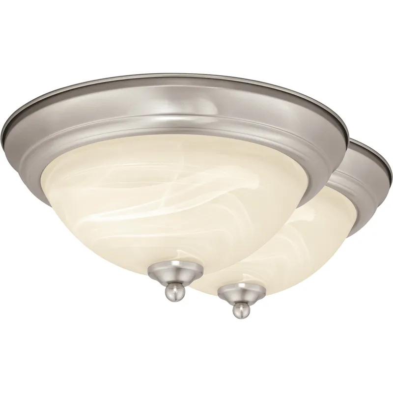 Stevens LED 13 inch Satin Nickel Flush Mount Ceiling Light Free Shipping
