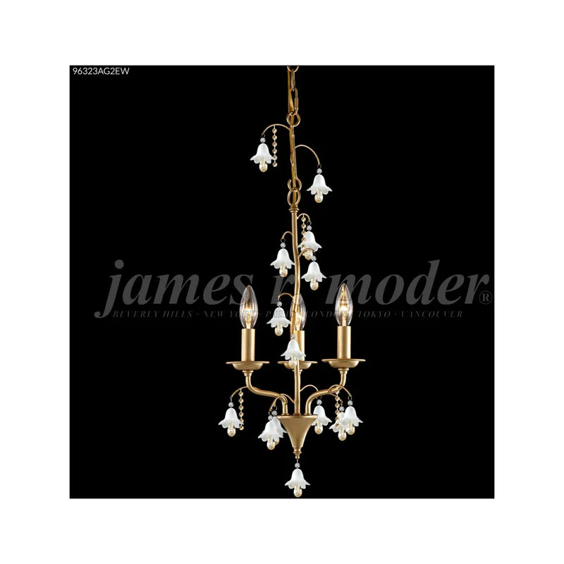 Murano 3 Light 12 inch Aged Gold Crystal Chandelier Ceiling Light Worldwide Shipping