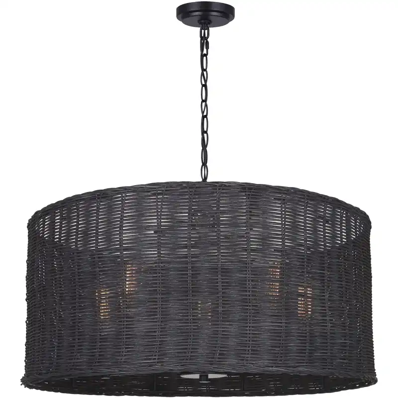 Remee 5 Light 23 inch Black Chandelier Ceiling Light Express Delivery