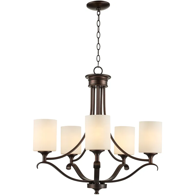 Fast Shipping Ballard 5 Light 28 inch Rubbed Oil Bronze Chandelier Ceiling Light