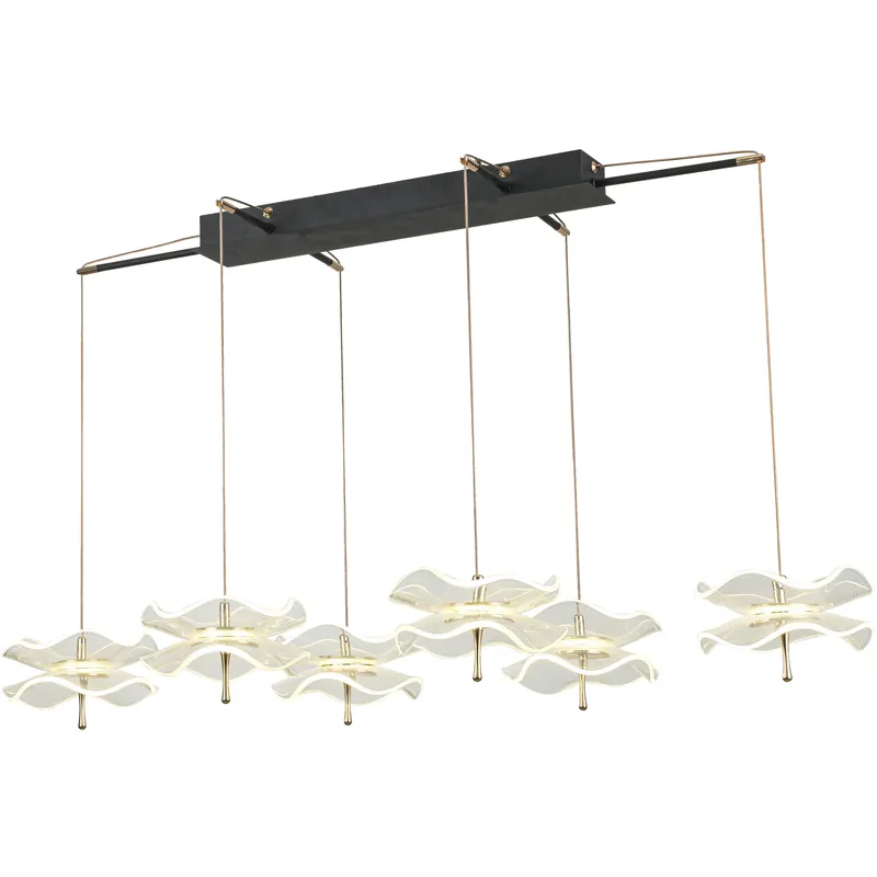Butterfly LED 43 inch Black and Gold Linear Pendant Ceiling Light Reduced Price