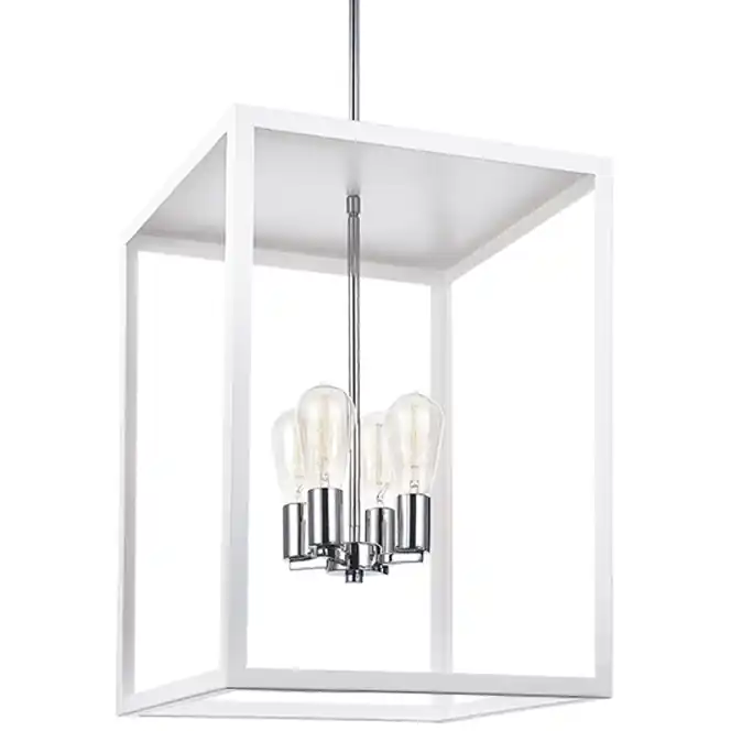 Flare 4 Light 16 inch White Chandelier Ceiling Light Low Price