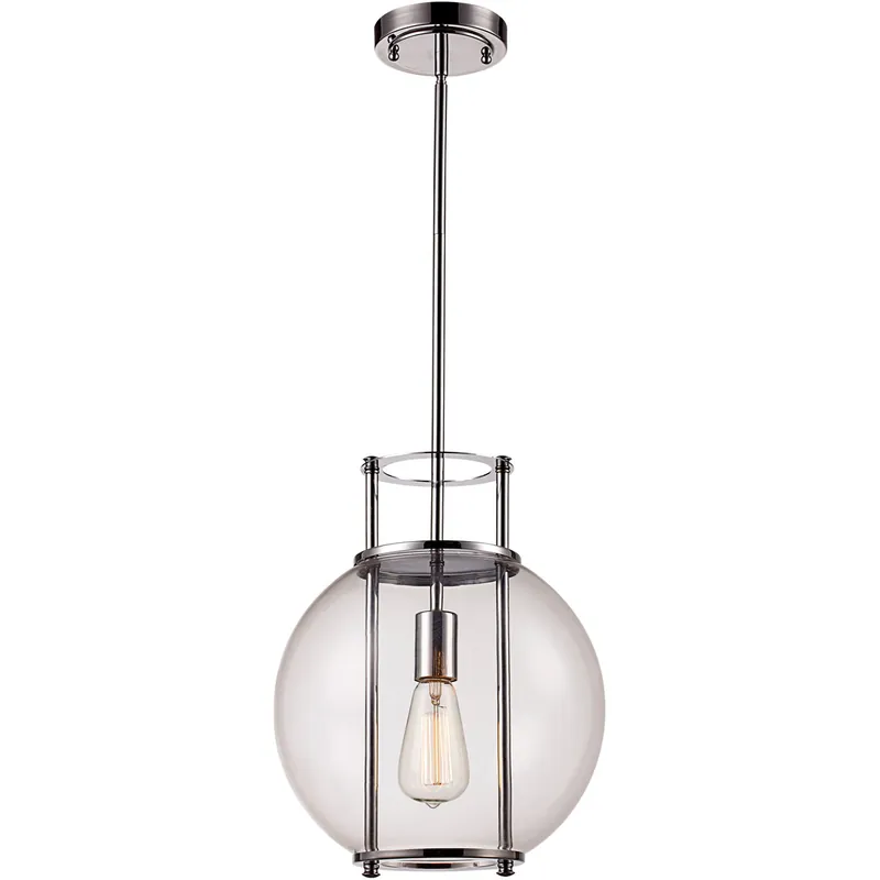 Bargain Grove 1 Light 12 inch Polished Chrome Pendant Ceiling Light