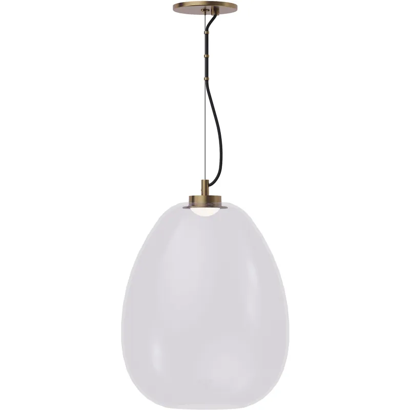 Sean Lavin Kapoor LED Clear/Natural Brass Pendant Ceiling Light, Integrated LED Limited Edition