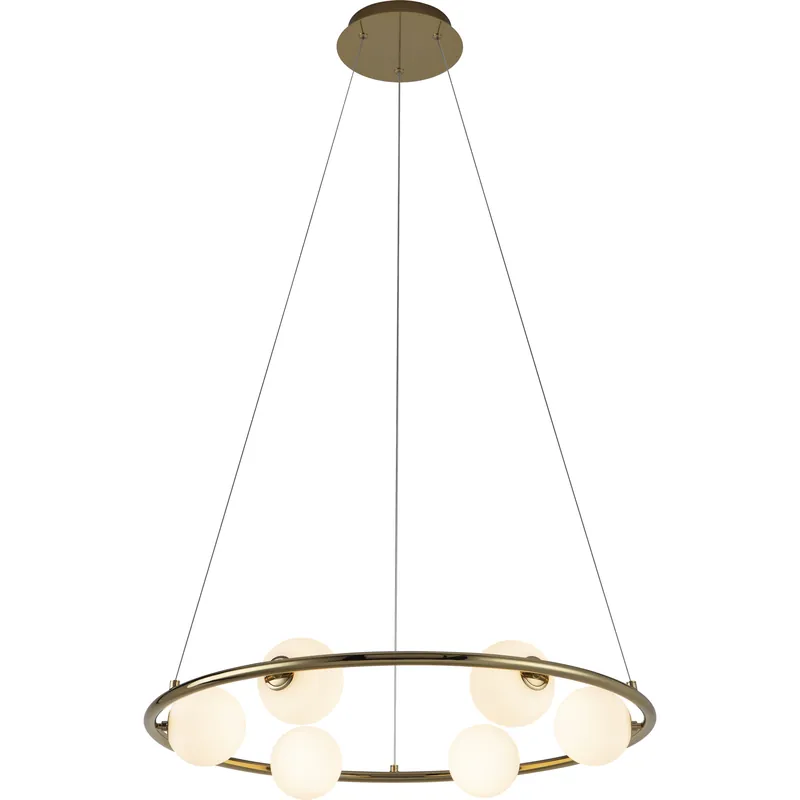 Pearl LED 26 inch Polished Brass Pendant Ceiling Light Crafted
