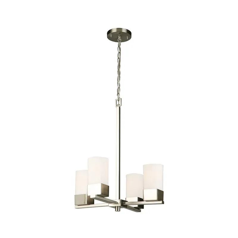 Novela 4 Light 18.38 inch Brushed Nickel Chandelier Ceiling Light Warranty Included