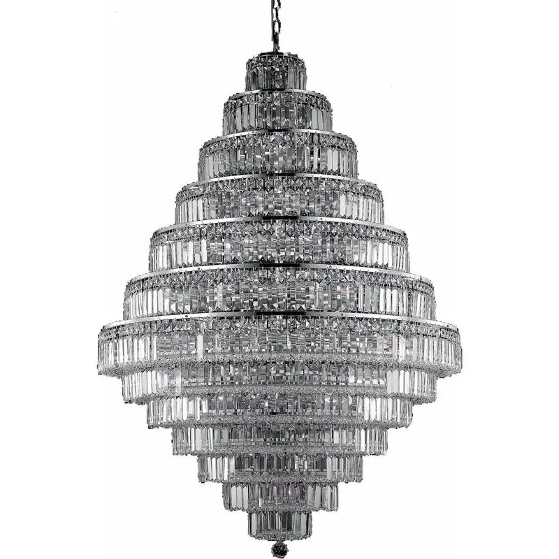 Maxime 38 Light 42 inch Chrome Foyer Ceiling Light in Clear, Royal Cut Original