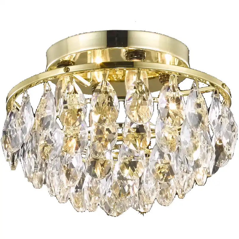 Free Delivery Clara 4 Light 14 inch Gold Flush Mount Ceiling Light